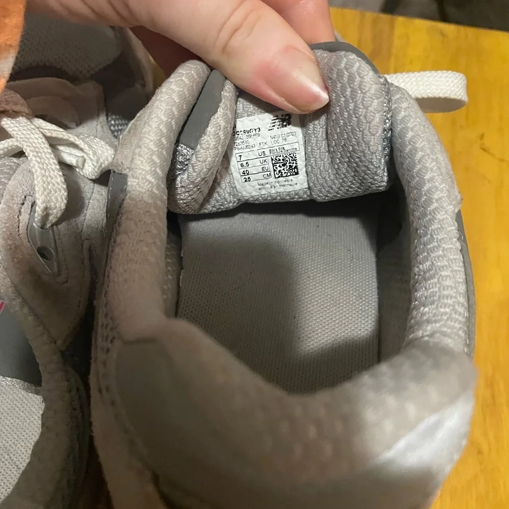 New Balance Gray and White Sneakers